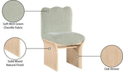 Shaw Chenille Fabric Upholstered Dining Chair in Mint - 11067Mint-C