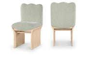 Shaw Chenille Fabric Upholstered Dining Chair in Mint - 11067Mint-C