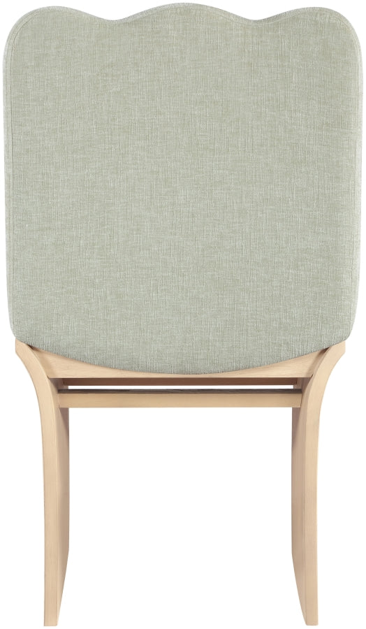 Shaw Chenille Fabric Upholstered Dining Chair in Mint - 11067Mint-C