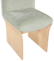 Shaw Chenille Fabric Upholstered Dining Chair in Mint - 11067Mint-C