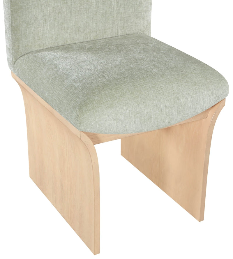 Shaw Chenille Fabric Upholstered Dining Chair in Mint - 11067Mint-C