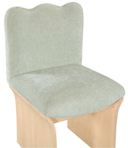 Shaw Chenille Fabric Upholstered Dining Chair in Mint - 11067Mint-C