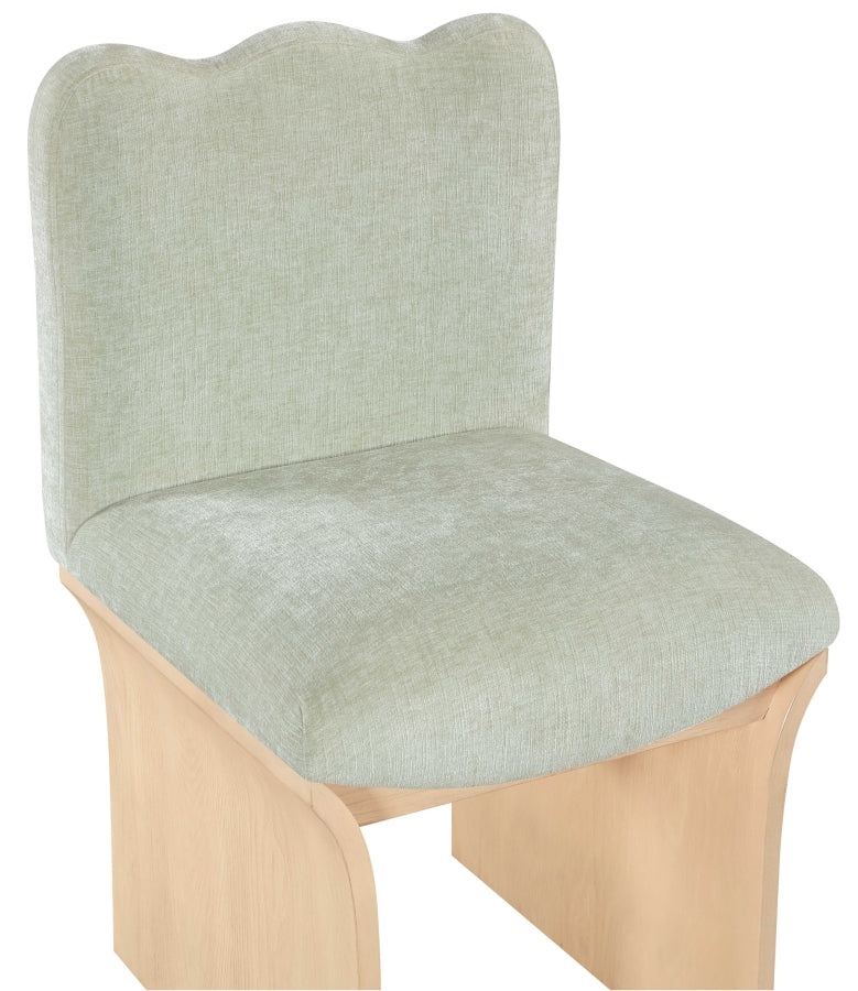 Shaw Chenille Fabric Upholstered Dining Chair in Mint - 11067Mint-C