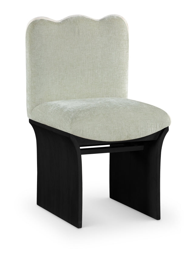 Shaw Chenille Fabric Upholstered Dining Chair in Mint - 11068Mint-C