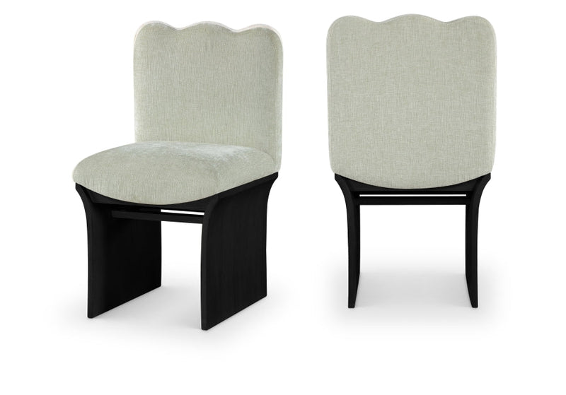 Shaw Chenille Fabric Upholstered Dining Chair in Mint - 11068Mint-C
