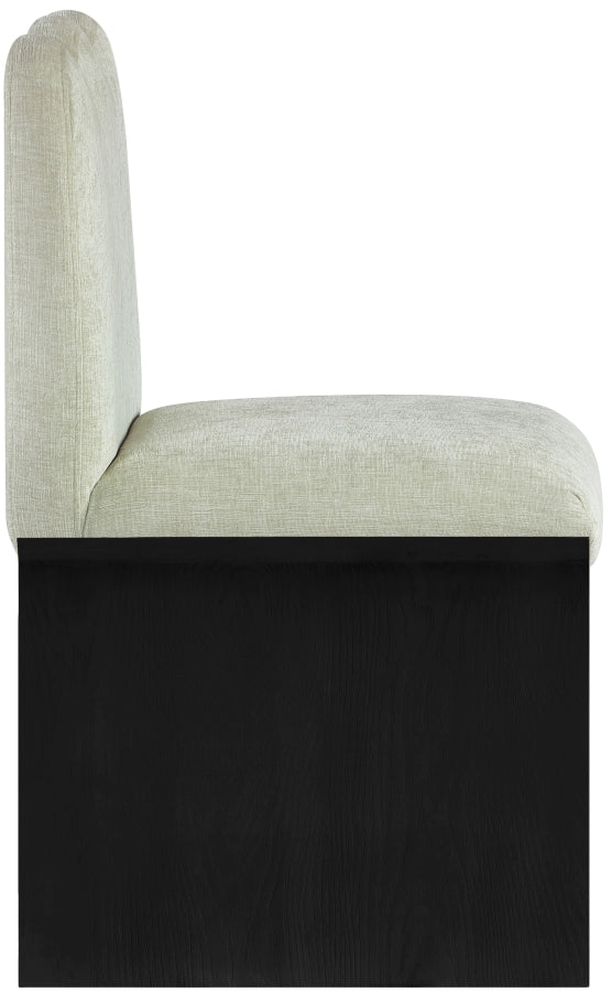 Shaw Chenille Fabric Upholstered Dining Chair in Mint - 11068Mint-C