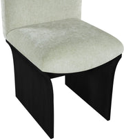 Shaw Chenille Fabric Upholstered Dining Chair in Mint - 11068Mint-C