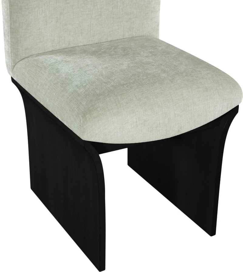 Shaw Chenille Fabric Upholstered Dining Chair in Mint - 11068Mint-C