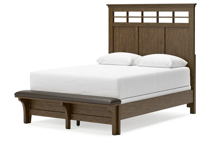 Shawbeck Dark Brown Queen Panel Bed - Gate FurnitureQueen Bed