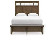 Shawbeck Dark Brown Queen Panel Bed - Gate FurnitureQueen Bed