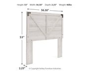 Shawburn Full Panel Headboard with Dresser in Whitewash - PKG016202