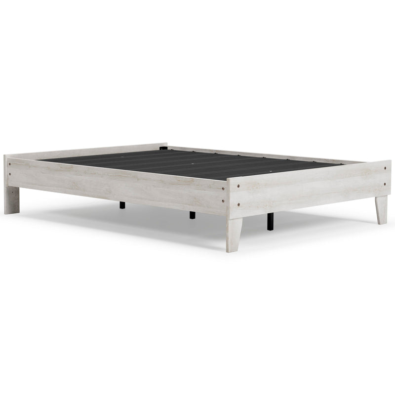 Shawburn Full Platform Bed with Dresser and 2 Nightstands in Whitewash - PKG009349