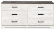 Shawburn Full Platform Bed with Dresser in Whitewash - PKG016208