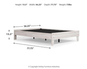 Shawburn Full Platform Bed with Dresser in Whitewash - PKG016208