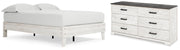 Shawburn Full Platform Bed with Dresser in Whitewash - PKG016208
