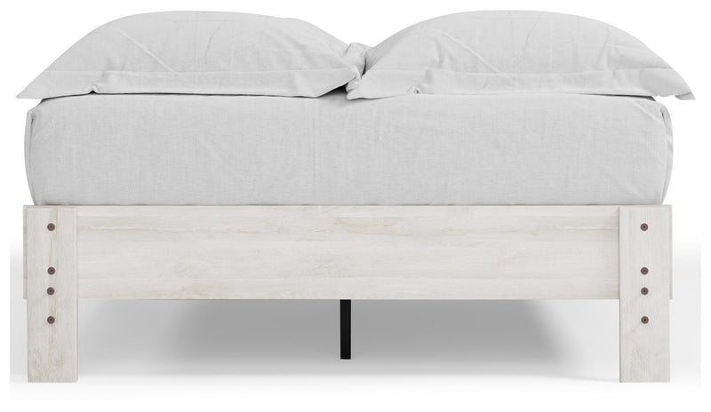 Shawburn Full Platform Bed with Dresser in Whitewash - PKG016208