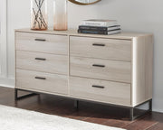 Shawburn Queen Crossbuck Panel Headboard and Dresser in Whitewash - PKG009316