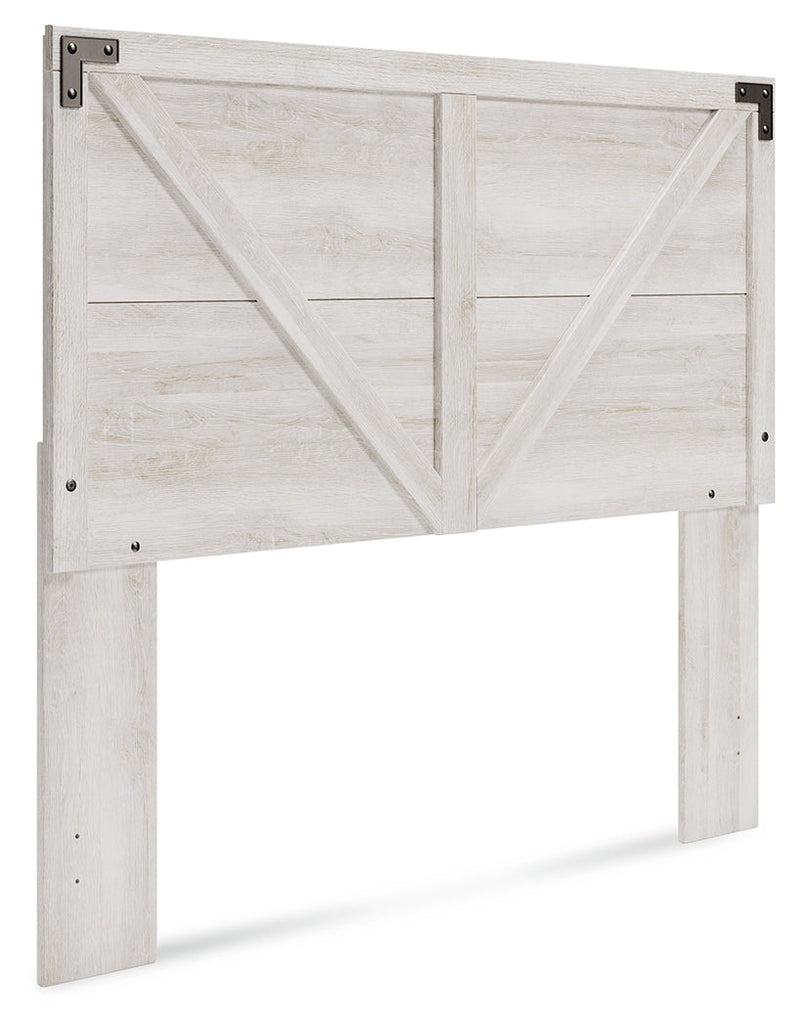 Shawburn Queen Panel Headboard with Dresser and Chest in Whitewash - PKG016190
