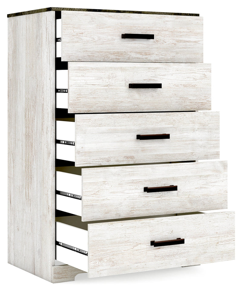 Shawburn Whitewash and Charcoal Gray Platform Bedroom Set from Ashley - Luna Furniture