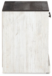 Shawburn Whitewash and Charcoal Gray Platform Bedroom Set from Ashley - Luna Furniture