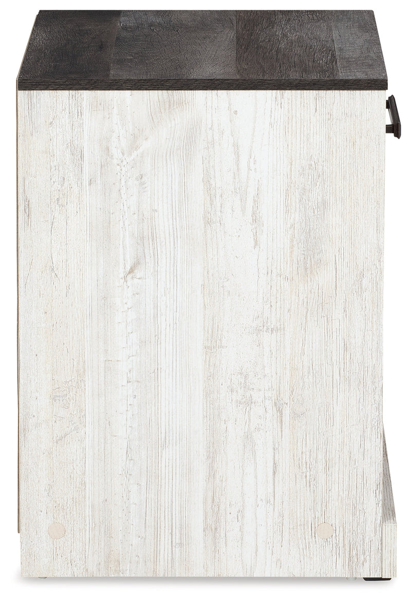 Shawburn Whitewash and Charcoal Gray Platform Bedroom Set from Ashley - Luna Furniture