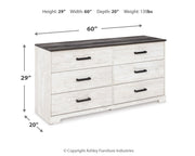 Shawburn Whitewash and Charcoal Gray Platform Bedroom Set from Ashley - Luna Furniture