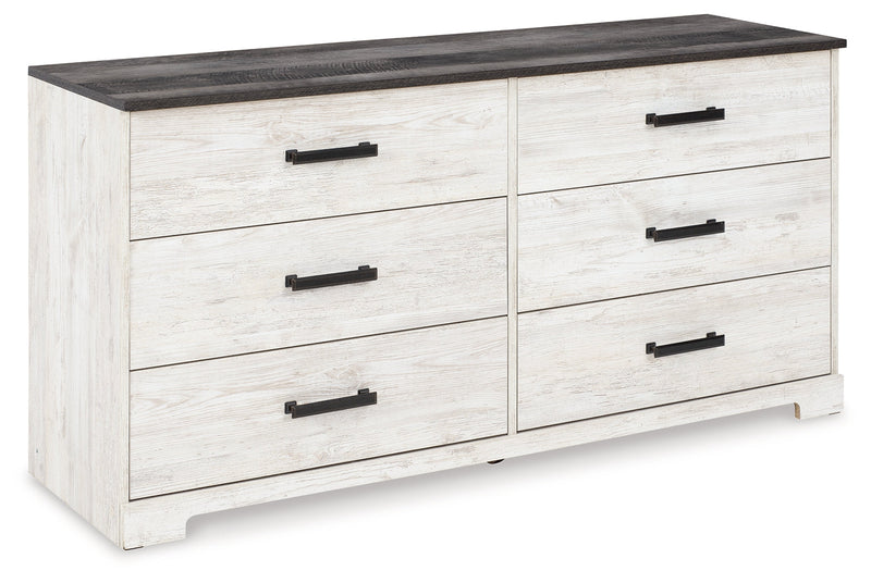 Shawburn Whitewash and Charcoal Gray Platform Bedroom Set from Ashley - Luna Furniture
