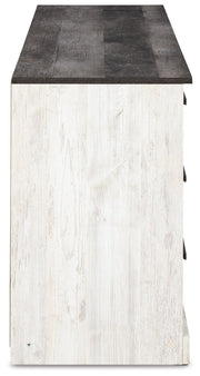 Shawburn Whitewash and Charcoal Gray Platform Bedroom Set from Ashley - Luna Furniture