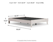 Shawburn Queen Platform Bed with Dresser in Whitewash - PKG016188