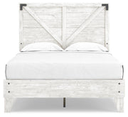 Shawburn White/Brown Full Panel Bed with Chest - EB4121B4