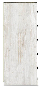 Shawburn White/Brown Full Panel Bed with Chest - EB4121B4