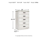 Shawburn White/Brown Full Panel Bed with Chest - EB4121B4
