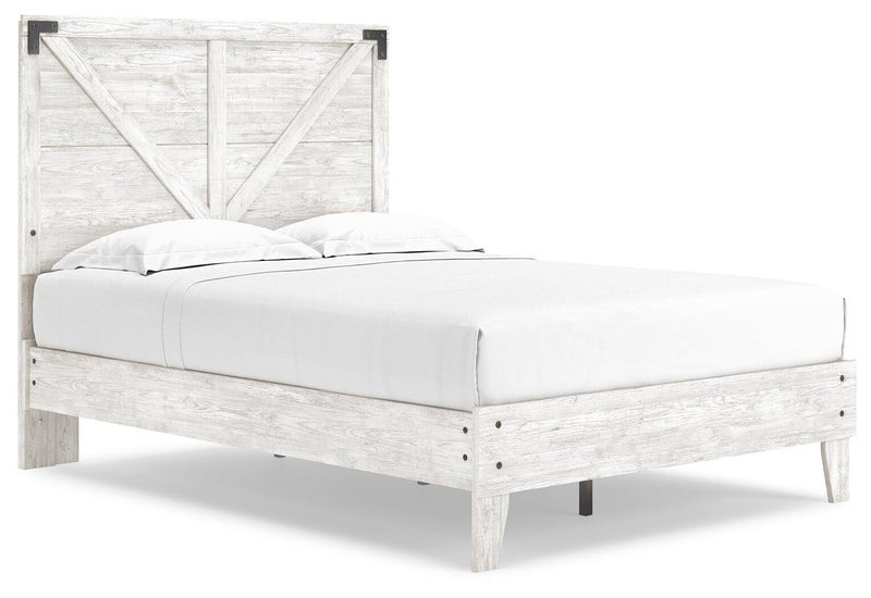 Shawburn White/Brown Full Panel Bed with Chest - EB4121B4