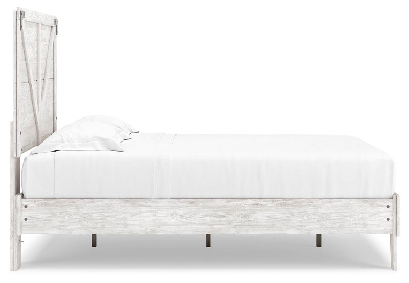 Shawburn White/Brown Full Panel Bed with Chest - EB4121B4