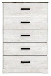 Shawburn White/Brown Full Panel Bed with Chest - EB4121B4