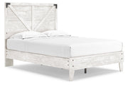 Shawburn White/Dark Charcoal Gray Full Crossbuck Panel Platform Bed - Gate FurnitureFull Bed