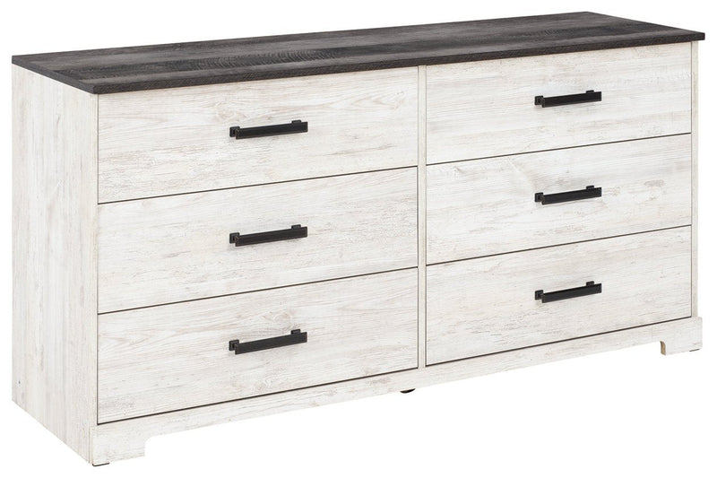 Shawburn Whitewash/Charcoal Gray Dresser - EB4121-131 - Gate Furniture