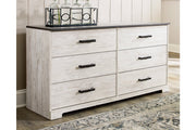 Shawburn Whitewash/Charcoal Gray Dresser - EB4121-131 - Gate Furniture