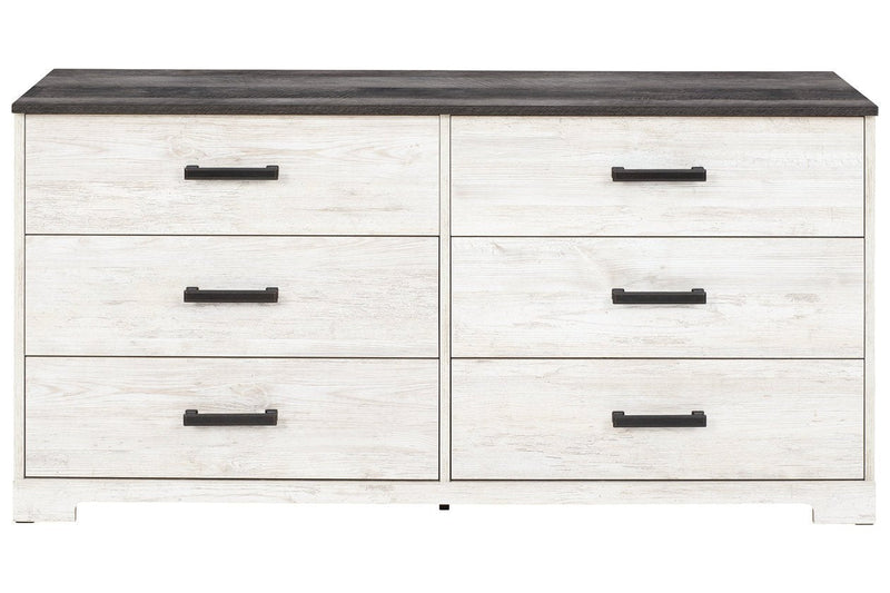 Shawburn Whitewash/Charcoal Gray Dresser - EB4121-131 - Gate Furniture