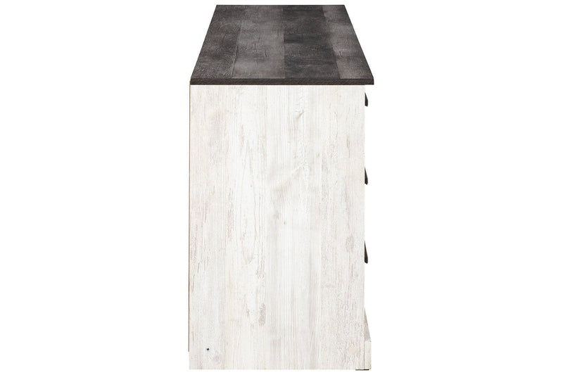 Shawburn Whitewash/Charcoal Gray Dresser - EB4121-131 - Gate Furniture
