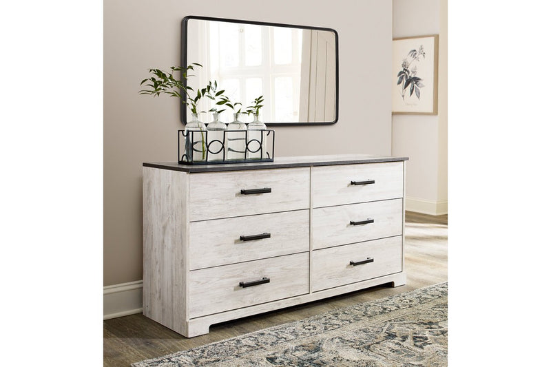 Shawburn Whitewash/Charcoal Gray Dresser - EB4121-131 - Gate Furniture