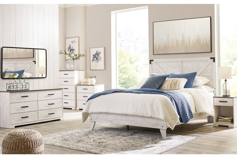 Shawburn Whitewash/Charcoal Gray Dresser - EB4121-131 - Gate Furniture