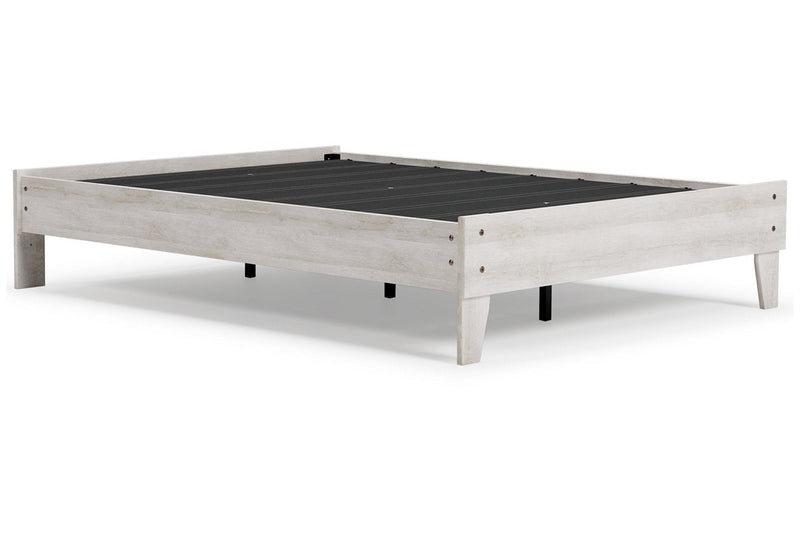 Shawburn Whitewash Full Platform Bed - Gate FurnitureFull Bed