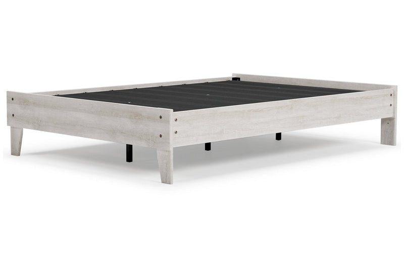 Shawburn Whitewash Full Platform Bed - Gate FurnitureFull Bed