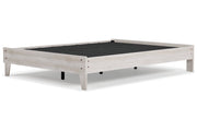 Shawburn Whitewash Queen Platform Bed - Gate FurnitureQueen Bed