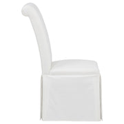 Shawna Upholstered Skirted Side Chair White (Set of 2) - 193912WHT