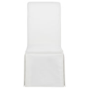 Shawna Upholstered Skirted Side Chair White (Set of 2) - 193912WHT