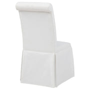Shawna Upholstered Skirted Side Chair White (Set of 2) - 193912WHT