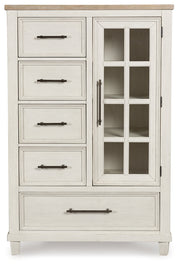 Shaybrock Antique White/Brown Door Chest from Ashley - Luna Furniture