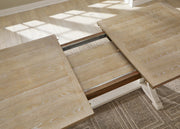 Shaybrock Antique White/Brown Dining Table and 6 Chairs - Gate FurnitureDining Room Set